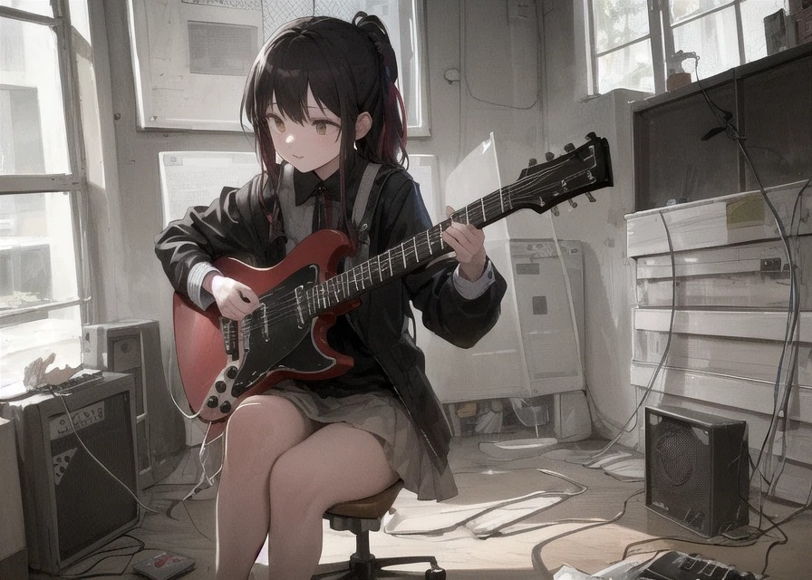 manga-fille-qui-joue-de-la-guitare